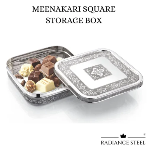 RADIANCE MEENAKARI SQUARE CHOCOLATE BOX (LARGE)