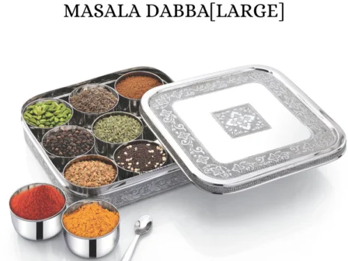 RADIANCE MEENAKARI SQUARE MASALA BOX (LARGE)