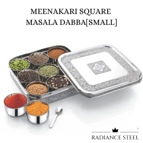 RADIANCE MEENAKARI SQUARE MASALA BOX (MEDIUM)