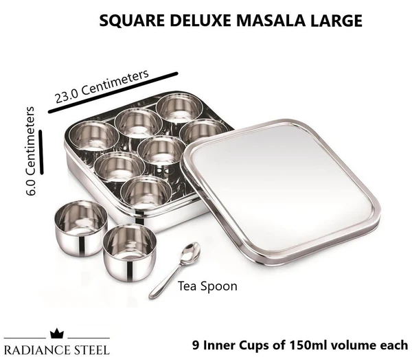 RADIANCE SQUARE DELUXE MASALA BOX (LARGE) - Image 4