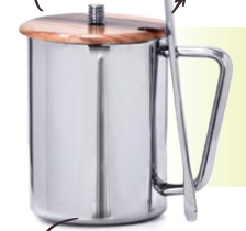 MIRROR COFFEE MUG WITH STICK