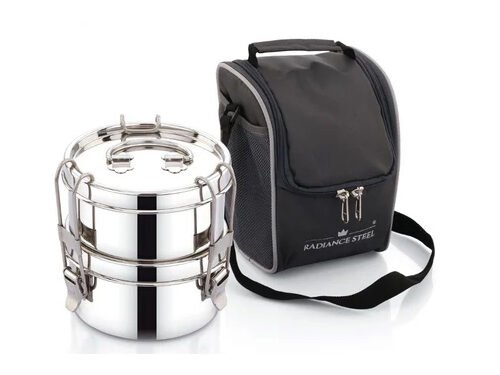 RADIANCE ROUND TWO-TIER LEAKPROOF LUNCH BOX