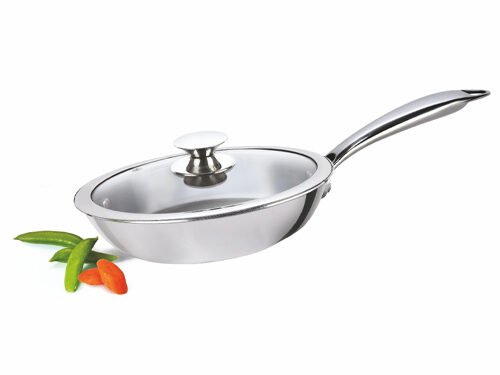 ALDA VITALE TRI-PLY SS FRY PAN WITH LID 28CM