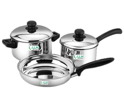 LLM COOKWARE SET 3 PCS (FRYPAN, SAUCEPAN 18 CM & SAUCEPAN 20 CM)