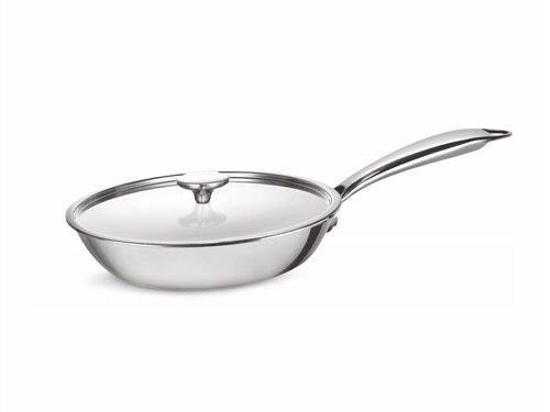 ALDA PRIMERO TRI-PLY SS FRY PAN WITH LID 24CM