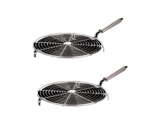 PETALS SS GRACE PAPPAD/PIZZA ROASTER SMALL(SET OF 2)