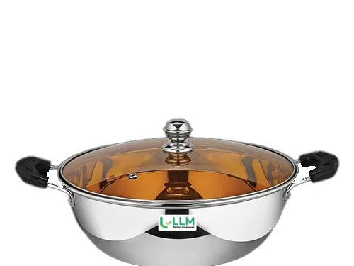 LLM KADAI WITH BROWN GLASS LID