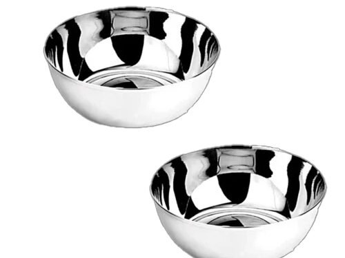 PETALS SS APPLE HAMMERED WATTI 2(SET OF 2)
