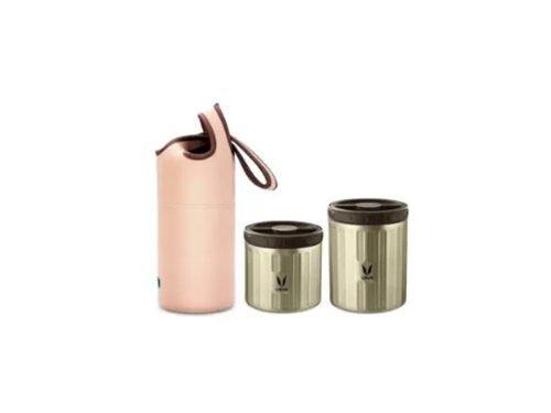 VAYA PRESERVE LUNCHKIT-PRESERVE 300ML+500ML (GRAPHITE WITH GOBAG BROWN)