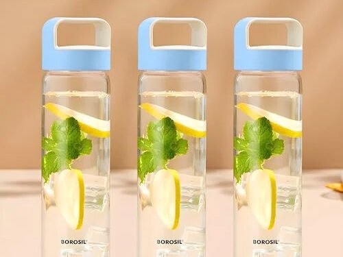 BOROSIL GLASS W/B-NEO BLUE LID 550ML
