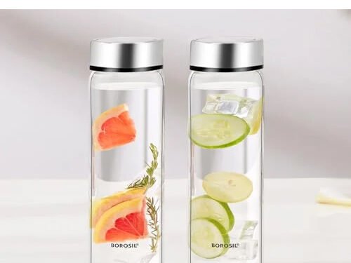 BOROSIL GLASS W/B-NEO SILVER SS LID 550ML