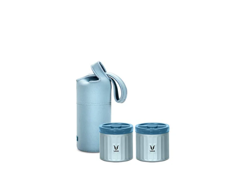 VAYA PRESERVE LUNCHKIT-PRESERVE 2*300ML (BLUE WITH GOBAG BLUE)