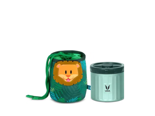 VAYA PRESERVE KIDS LUNCHKIT 300ML (GREEN WITH GOCHAMP LION)