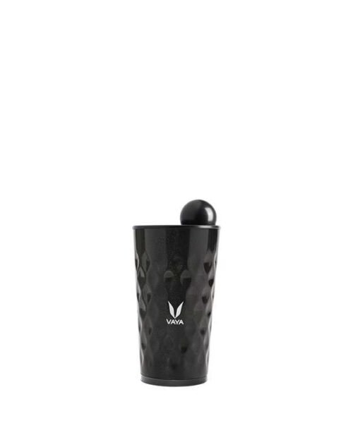 VAYA DRYNK WITH GLOBE LID 350ML (SHINY BLACK)
