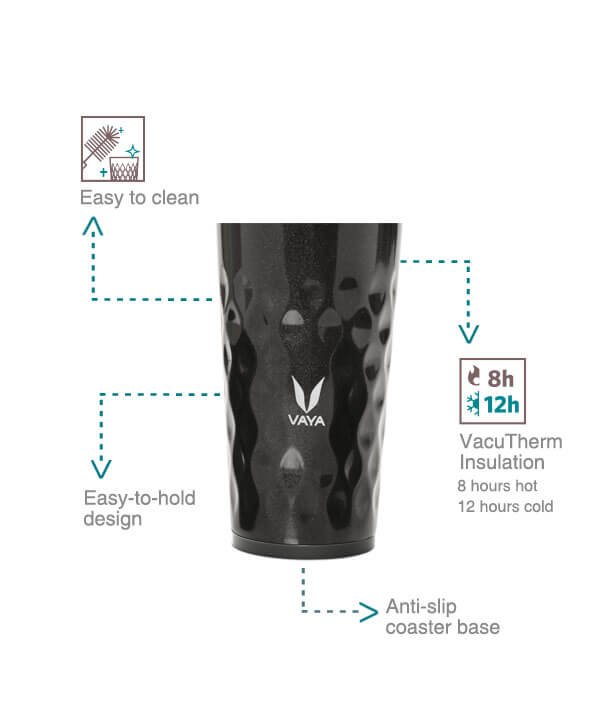 VAYA DRYNK WITH GULPER LID 350ML (SHINY BLACK) - Image 4