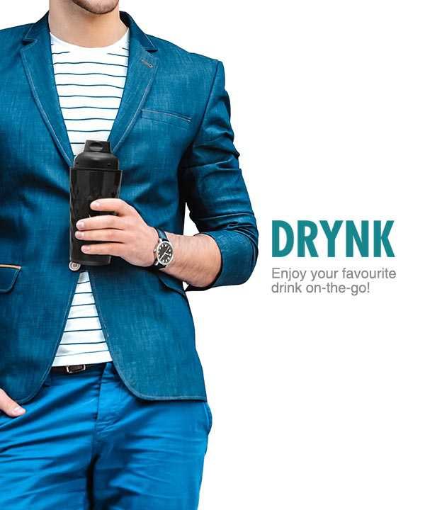 VAYA DRYNK WITH GULPER LID 350ML (SHINY BLACK) - Image 2