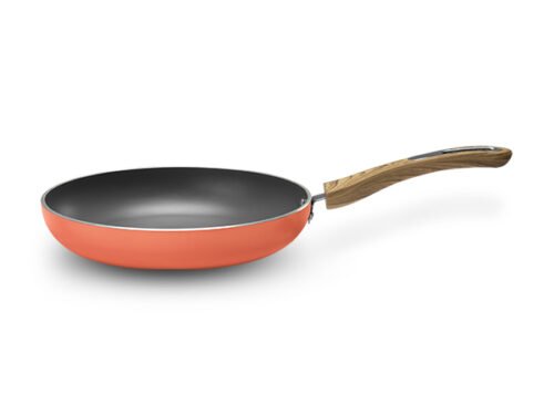VAYA HAUTECHEF-PTFE FRYPAN CORAl CRUSH-WOOD FINISH HANDLE