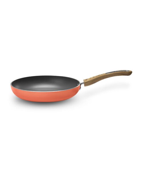 VAYA HAUTECHEF-PTFE FRYPAN CORAl CRUSH-WOOD FINISH HANDLE