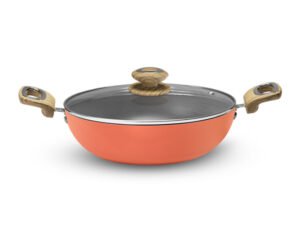 VAYA HAUTECHEF-PTFE KADAI CORAL CRUSH-WOOD FINISH HANDLE