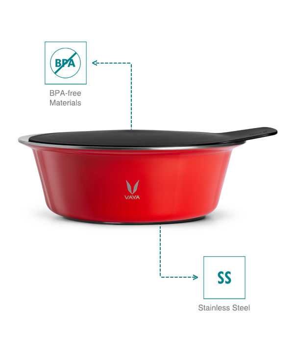 VAYA SERVEWARE STACK LID 1100ML (SCARLET SUN) - Image 5