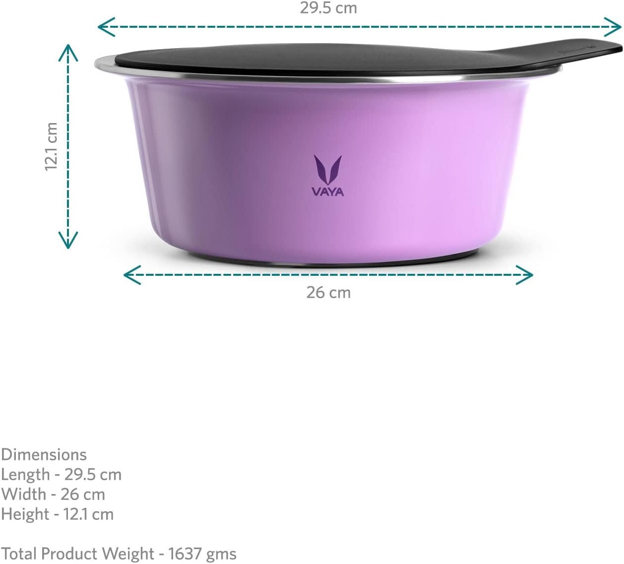 VAYA SERVEWARE STACK LID 2000ML (IRIS PURPLE) - Image 4