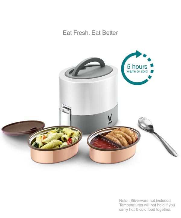 VAYA TYFFYN WITH COPPER-FINISHED CONTAINERS 600ML (WHITE) - Image 5