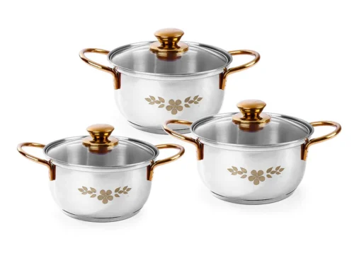 WONDERCHEF CASSEROLE COMBI-GOLD STANTON 3PCS SET SS