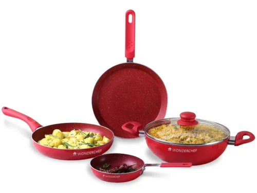 WONDERCHEF COMBI-ROYAL VELVET 5PCS SET RED