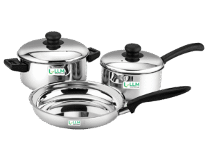 LLM COOKWARE SET 3 PCS (FRYPAN, SAUCEPAN 18 CM & SAUCEPAN 20 CM)