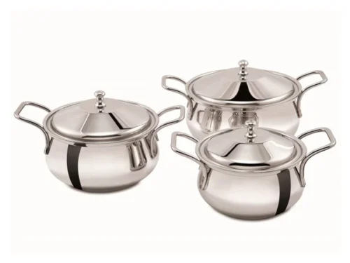 MIRROR ROYAL HANDI WITH INDUCTION BOTTOM (SET OF 3)