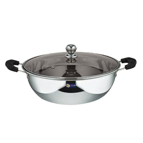 LLM KADAI WITH GLASS LID - 24 CM