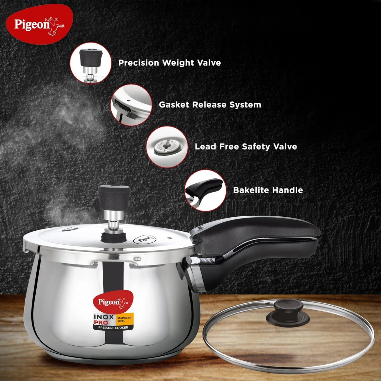 PIGEON INOX PROSS COOKER 3LTR OUTER - Image 9