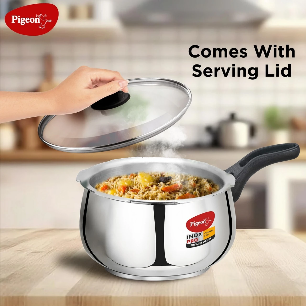 PIGEON INOX PROSS COOKER 3LTR OUTER - Image 7