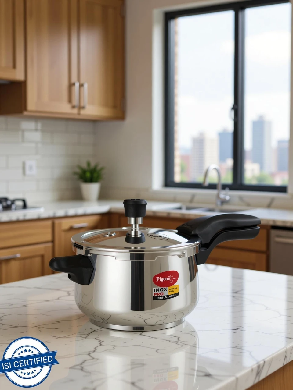 PIGEON INOX PROSS COOKER 3LTR OUTER - Image 2