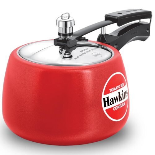 HAWKINS COOKER CEAMIC COATER CONTURA RED 3LTR