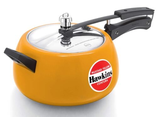 HAWKINS COOKER CEAMIC COATER CONTURA YELLOW 5LTR
