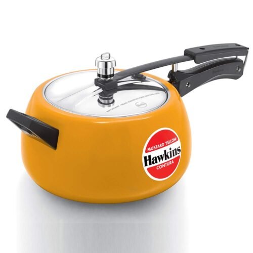 HAWKINS COOKER CEAMIC COATER CONTURA YELLOW 5LTR