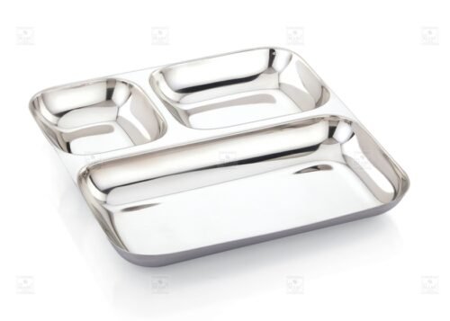 KESARIYA SMALL 3 IN 1 SQUARE PLATE (2 PCS)