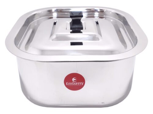 KESARIYA 17.5 CM/ 1.4 LTR FRENCH SQUARE DISH WITH LID
