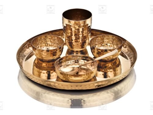 KESARIYA GOLD HAM RICE PLATE SET