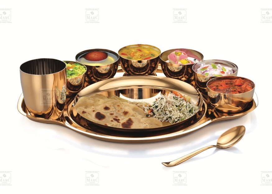 KESARIYA GOLD MAHARAJA THALI SET