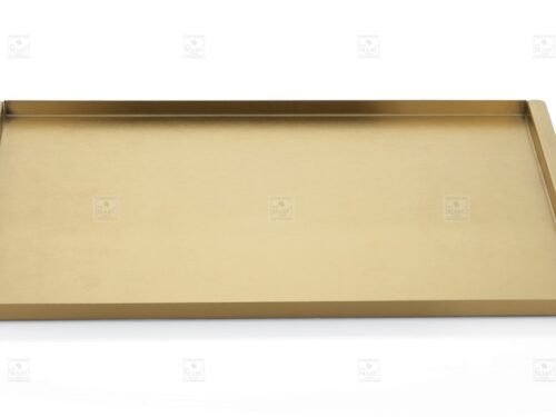 KESARIYA GOLD MATT TRAY 9 INCHES