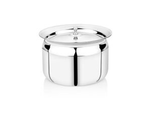 KESARIYA 12.5 CM/ 0.55 LTR KASHMIRI HANDI WITH LID