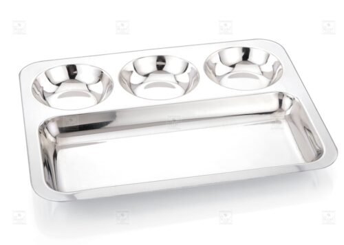 KESARIYA MEALS TRAY(3 CIRCLE)