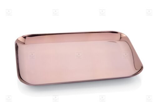 KESARIYA ROSE GOLD 12 INCHES SERVICE TRAY
