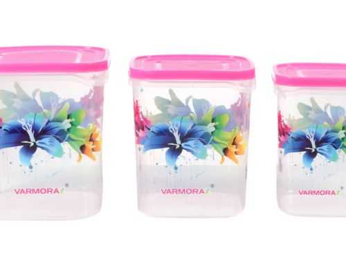 VARMORA GLORY SQUARE FLOWER CONTAINER 5, 7,10LTR PINK (SET OF 3)