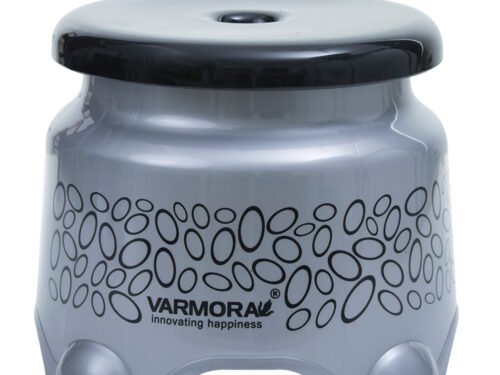 VARMORA ROYAL ROUND STOOL (SILVER)