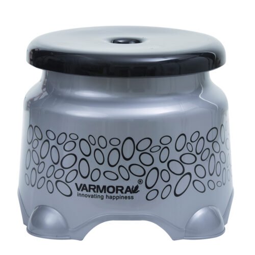 VARMORA ROYAL ROUND STOOL (SILVER)