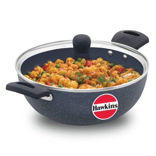 HAWKINS NONSTICK DEEP KADHAI CERAMIC W/L 24CM