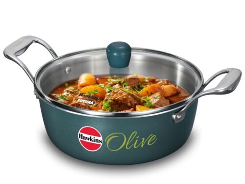 HAWKINS CASSEROLE OLIVE PRO TRI-PLY SS 22CM